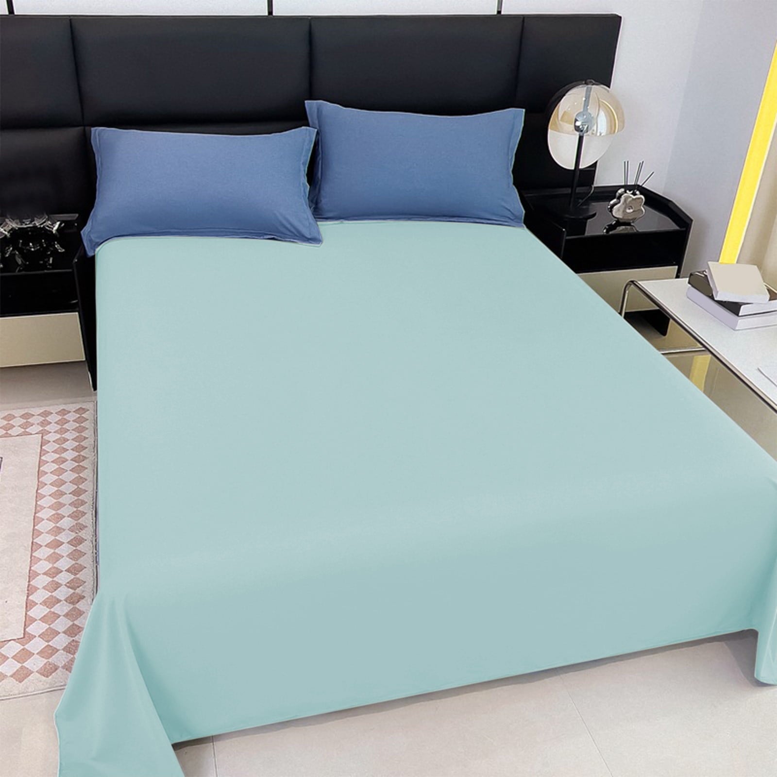 Premium Egyptian Cotton Under $5 Clearance! InsCrazy Bed Sheet, 100% Cotton Household Solid Color, Soft and breathable Bed Sheet Piece 66 x 96" - Premium Ultra-Soft Pillowcase Pair for Sleeping Detail