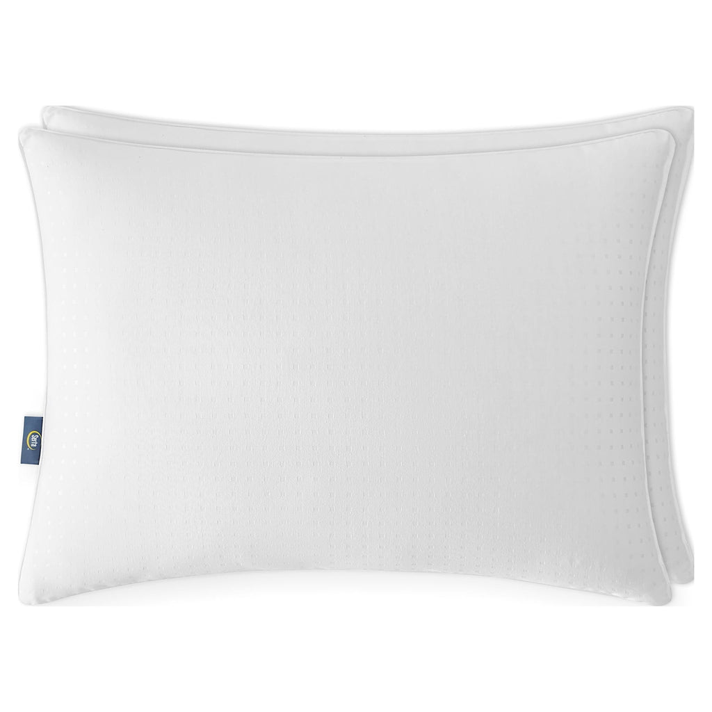 Decorative Plump pedic No-Go-Flat Bed Pillow, Standard/Queen, 2 Pack - Orthopedic Shredded Foam Bed Pillow Set Detail
