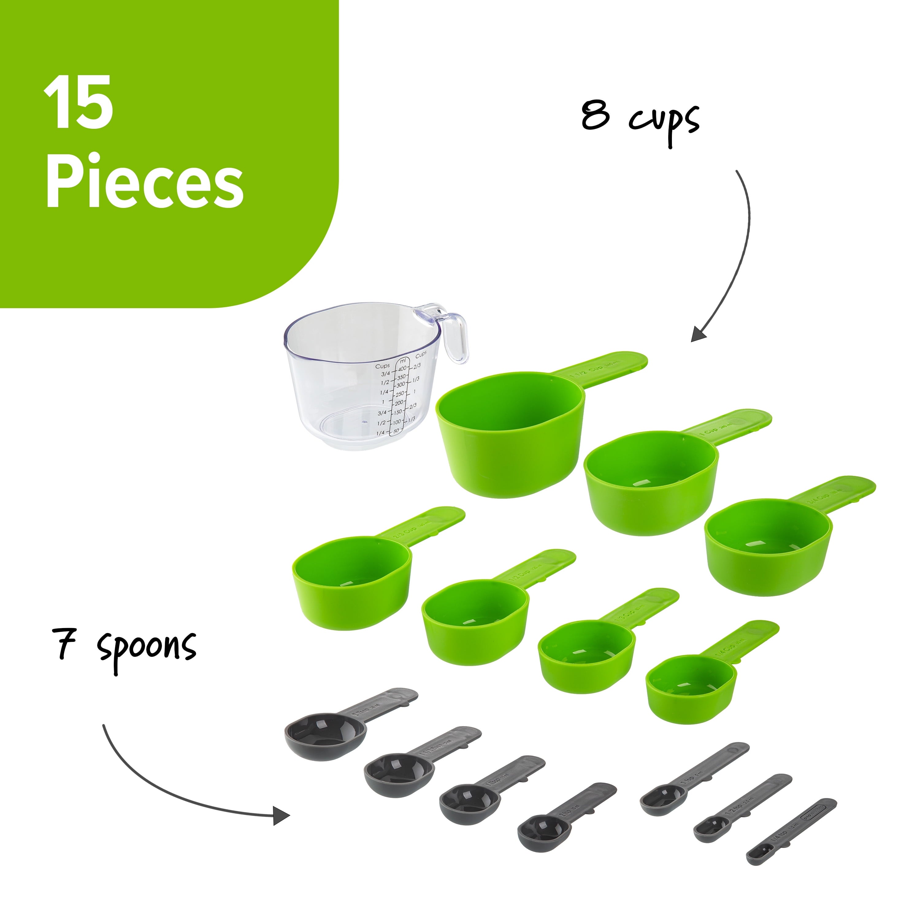 Innovative 15 Piece Magnetic Measuring Set - Multi-Functional Manual Food Chopper & Slicer Detail
