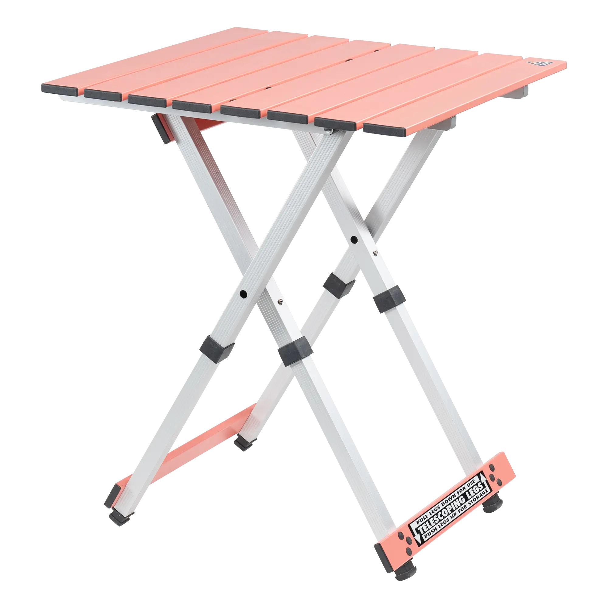 Heavy-Duty Grilling Compact Camp Table 20 - Choice 513 - Portable Camping Table with Heat-Resistant Countertop - Coral