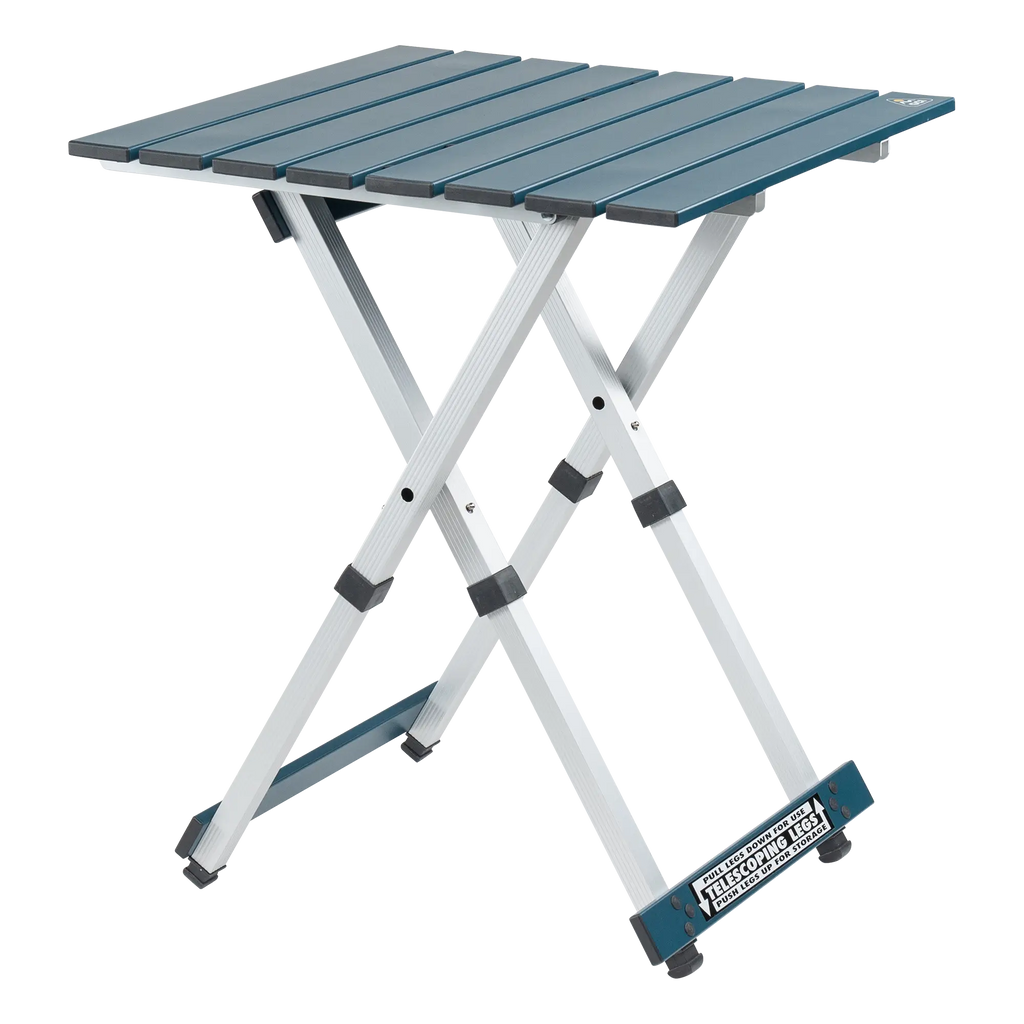 Heavy-Duty Grilling Compact Camp Table 20 - Choice 513 - Portable Camping Table with Heat-Resistant Countertop - Teal