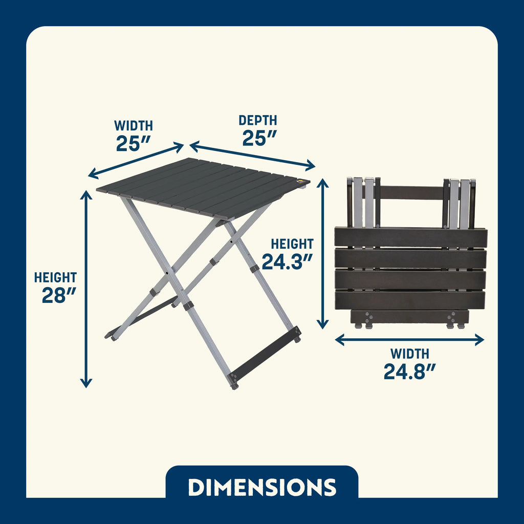 Slim-Fold Compact Camp Table 25 - Choice 214 - Multi-Functional Heavy-Duty Grilling Table Counter Detail