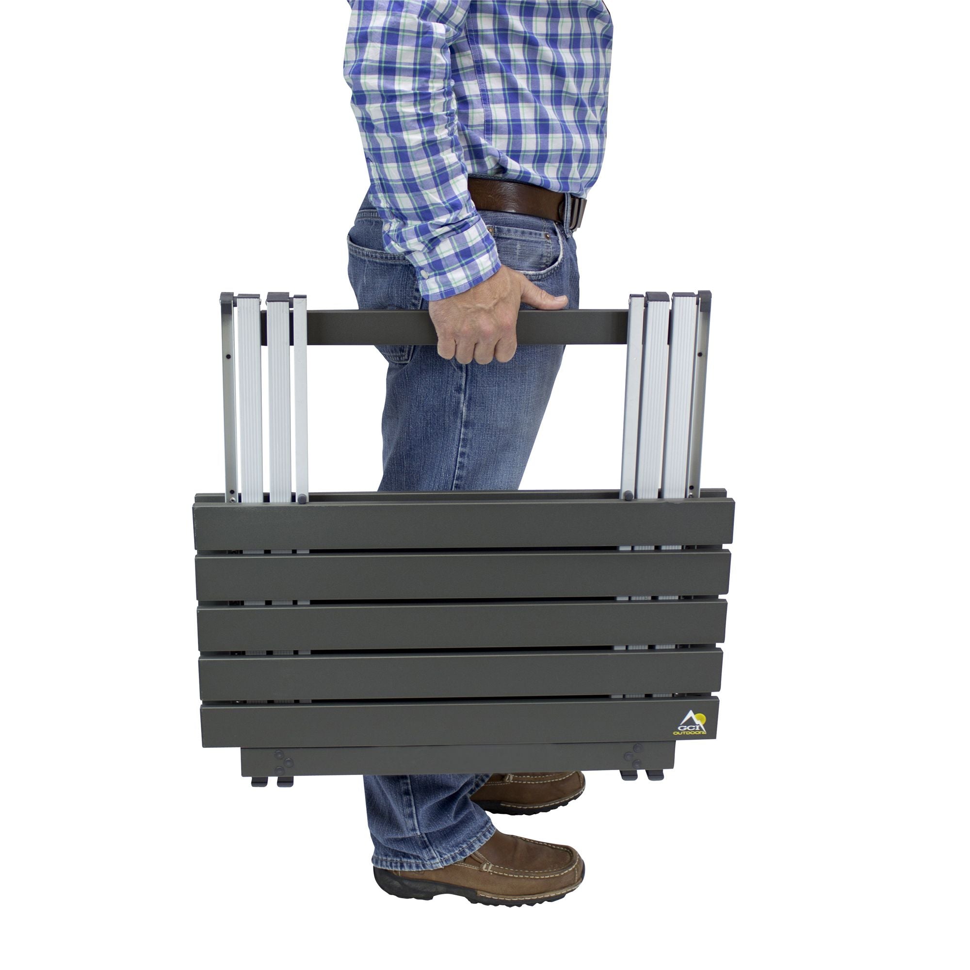 Slim-Fold Compact Camp Table 25 - Choice 214 - Multi-Functional Heavy-Duty Grilling Table Counter Detail