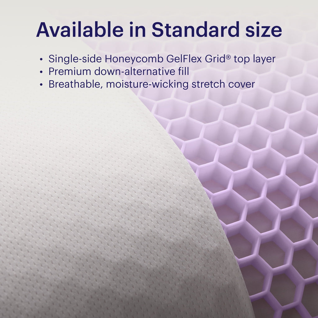 Hotel Collection GridCloud Pillow, Honeycomb Gelflex Top Layer, Hypoallergenic, Down - Alternative - Orthopedic Shredded Foam Bed Pillow Set Detail