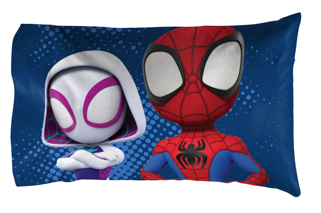 Heavyweight Warmth Spidey Amazing Friends Kids 2-Piece Twin/Full Reversible Comforter Set, Microfiber, Red - All-Season Down Alternative Comforter Insert Detail