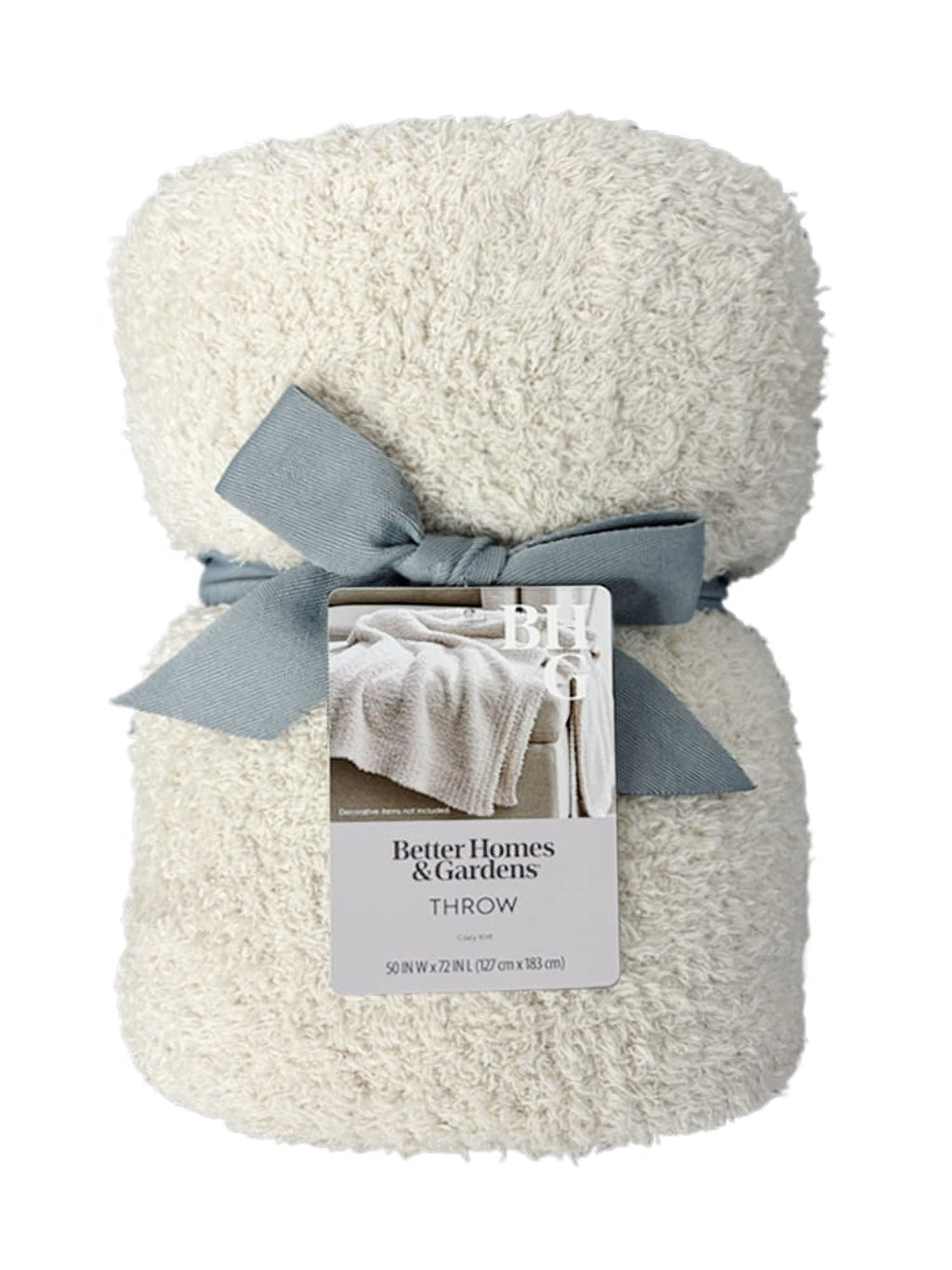 Super Soft Flannel Beige Cozy Knit Throw, 50" x 72" - Cozy Fleece Throw Blanket for Couch & Bed Detail