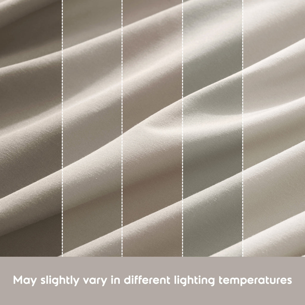 Ultra-Soft King Sheet Sets, 1800 Series Deep Pocket 4 Piece, Luxury Soft Microfiber Bed Sheet Sets, BEIGE CREAM - Luxury Bed Sheet Set with Deep Pockets Detail