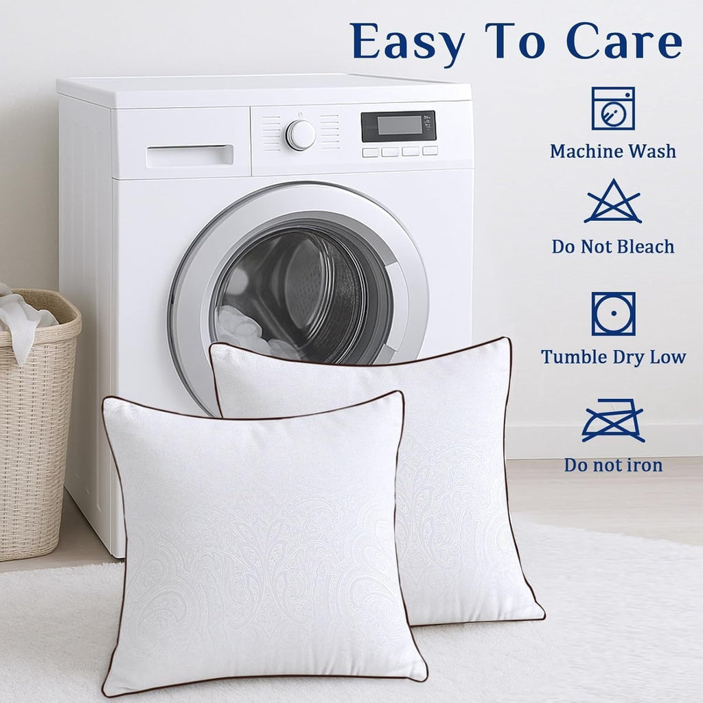 Orthopedic Support for Sleeping, Soft and Supportive Throw for Couch, Bed and Sofa, Down Alternative Pillow, 26x26 Inches - Decorative Throw Pillow Cushion for Sofa & Bed Detail