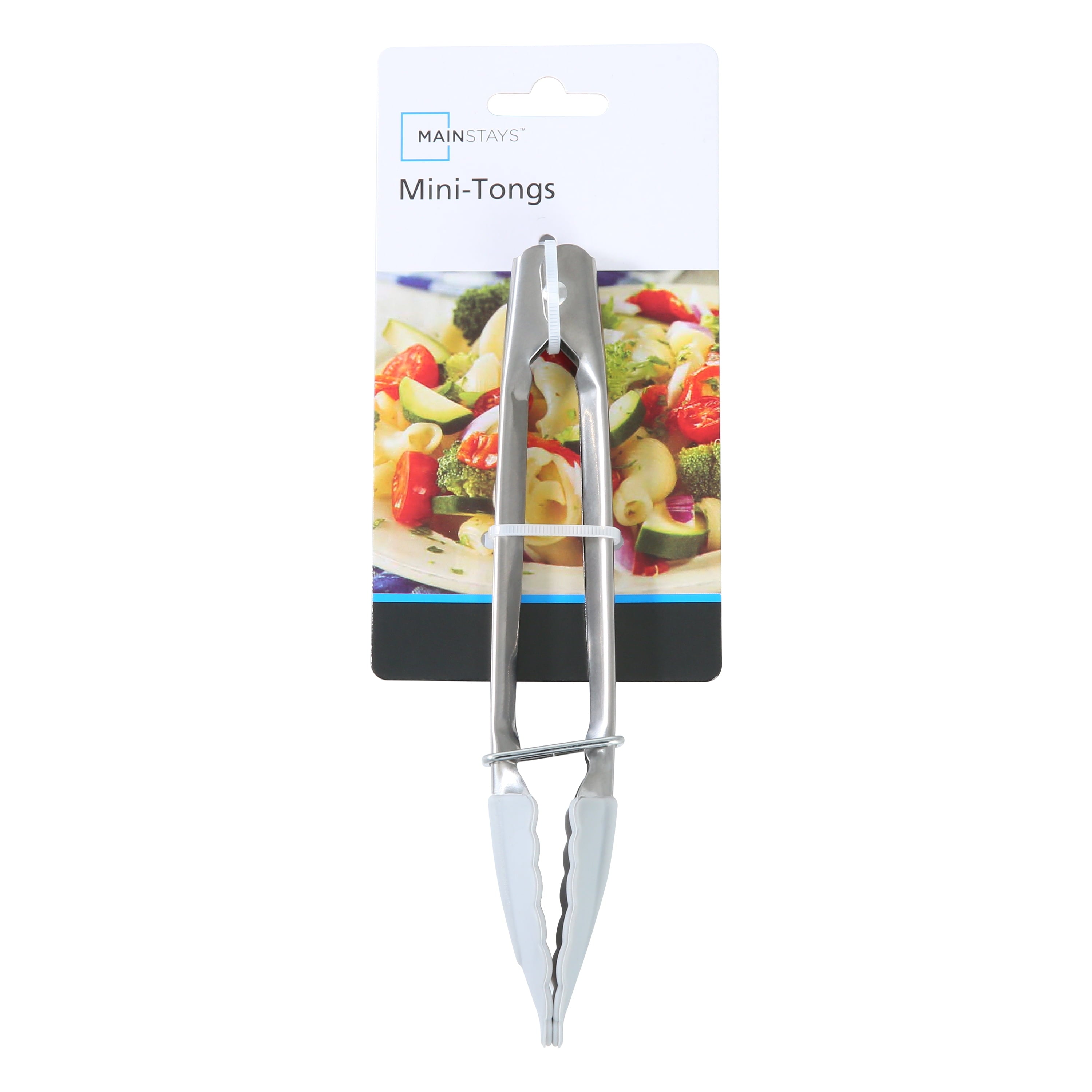 Heavy Duty Stainless Steel and Silicone Mini Food Tongs Grey - Professional Kitchen Tool for Culinary Enthusiasts Detail
