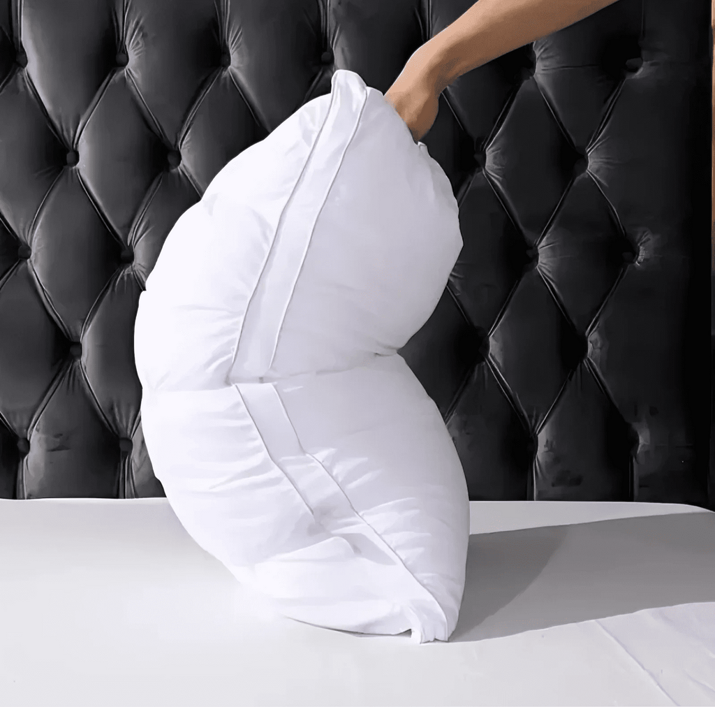 Hotel Collection Queen Size Bed Pillows Set of 2, Hotel Quality, Down Alternative Gusseted Bed Pillows for Side, Back, or Stomach Slee... - Hotel Quality Plush Sleeping Pillows Detail