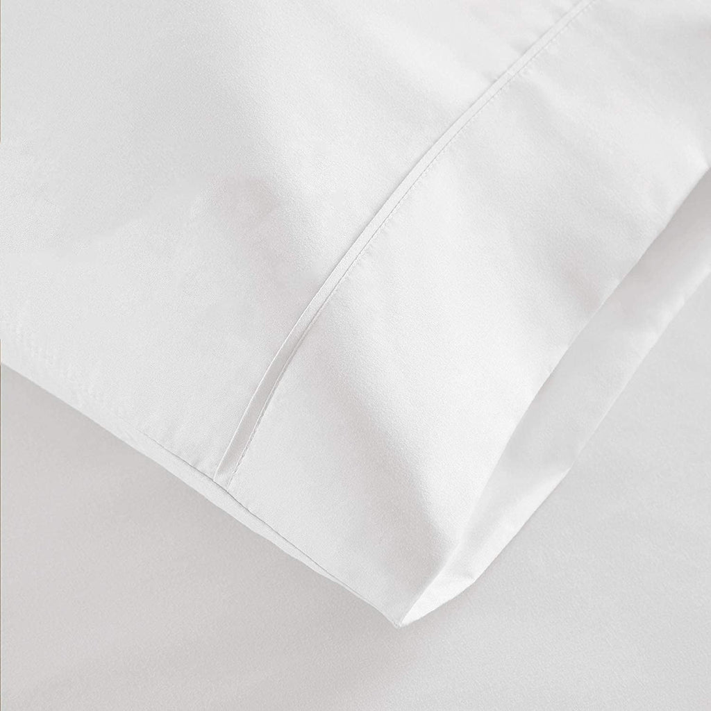 Ultra-Soft 100% Cotton Hospital Bedsheets Set - 1 Flat Sheet, 1 Fitted Sheet (10" Inch) Deep Pocket, 1 Pillowcase, Best & Comfor... - Breathable Egyptian Cotton Flat & Fitted Sheets Detail