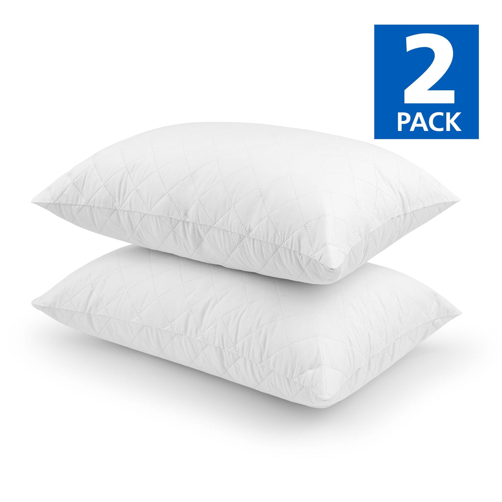 Hotel Collection Memory Foam Cluster Bed Pillow, Standard Queen, 2 Pack - Ergonomic Memory Foam Pillow for Neck Pain Support Detail