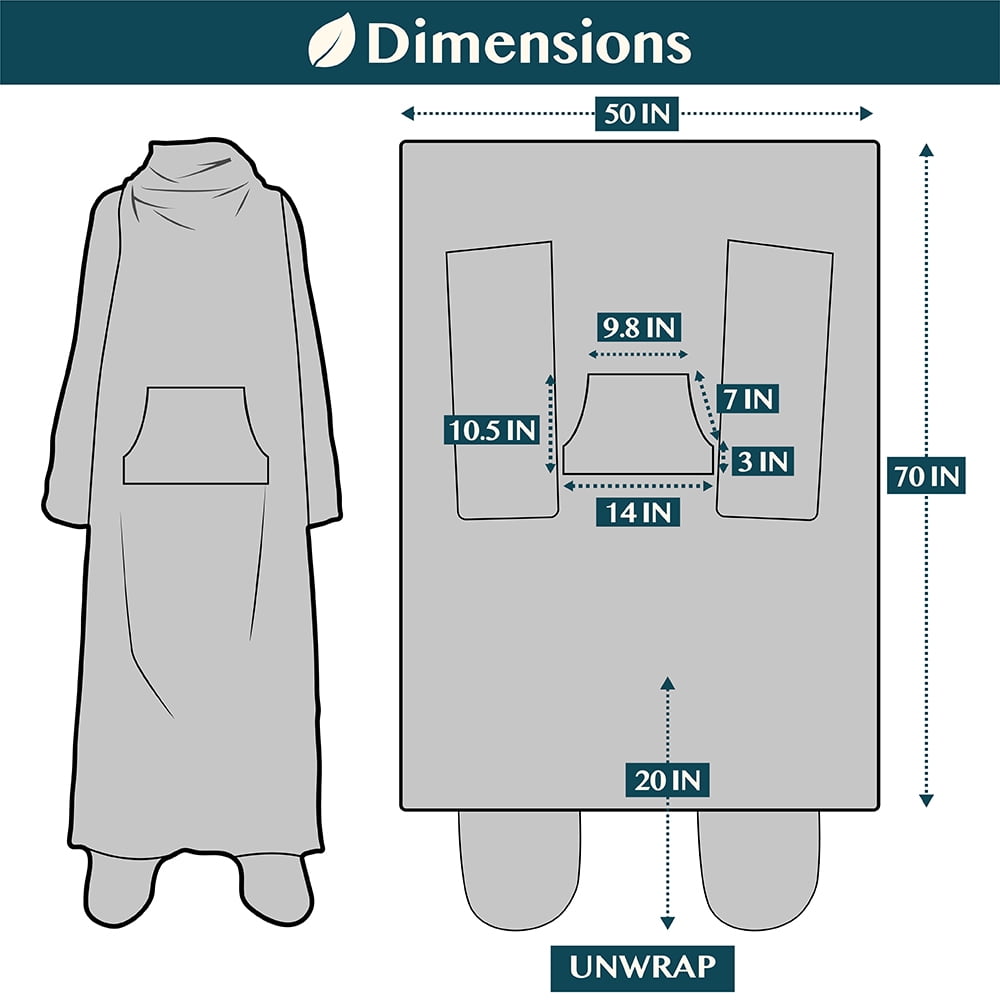 Reversible Sherpa Fleece Blanket with Sleeves, Foot Pockets for Women Men Adults, Plush Wearable Blanket Throw Wrap, Warm Snuggle Blank... - Super Soft Reversible Sherpa Flannel Blanket Detail