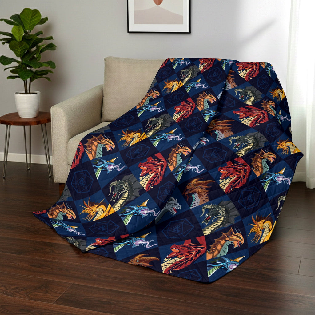 Super Soft Flannel Quilted Throw Blanket 60x80 inches, Kids Character Bedding - Luxury Knitted Decorative Throw Blanket with Fringes Detail