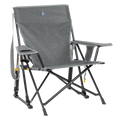 Heavy-Duty Freestyle Kickback Rocker - Choice 345 - Freestyle Rocker Portable Outdoor Folding Chair - Heathered Pewter