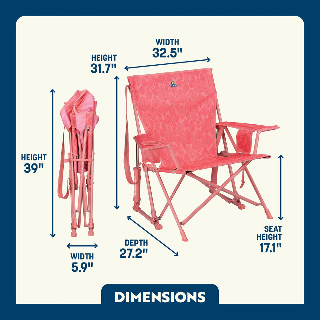 Heavy-Duty Freestyle Kickback Rocker - Choice 345 - Freestyle Rocker Portable Outdoor Folding Chair Detail