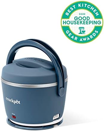 Mini Personal Crock-Pot Electric Lunch Box Food Warmer 20oz – Faded Blue S22V - Leak-Proof Heated Bento Box Lunch Warmer Detail