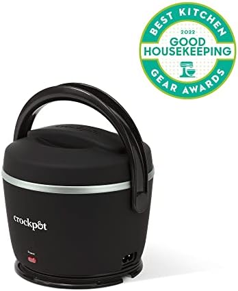 Portable Electric Crock-Pot Electric Lunch Box Food Warmer 20oz – Black S26G - Leak-Proof Heated Bento Box Lunch Warmer Detail