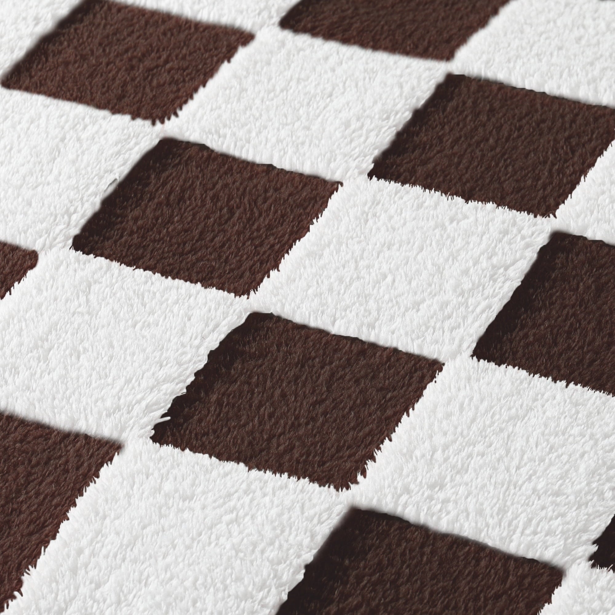 Reversible Sherpa Checkered Throw Blanket, Super Soft and Warm Fluffy Fleece Blanket for Couch, Sofa, Bed, Cute Plaid Pattern, Coffee, ... - Lightweight Plush Warm Blanket for All Seasons Detail