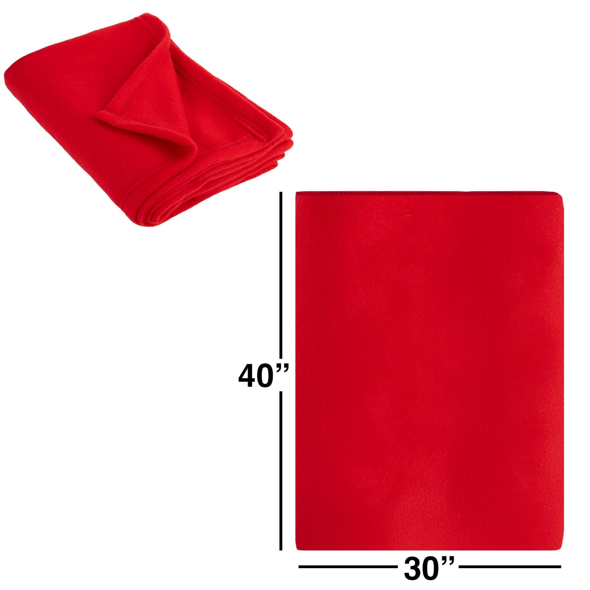 Decorative Knitted 24 pack Adult Soft Fleece 40"L x 30"L Twin Throw Blankets for Homeless, Wedding Favors, Home in Assorted Colors - Lightweight Plush Warm Blanket for All Seasons Detail