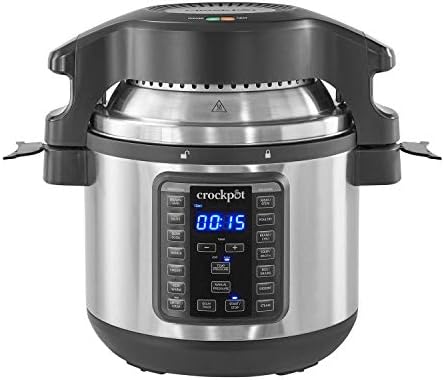 Safety-Lock Crock-Pot Express Crisp 8 Quart 10-in-1 Pressure Cooker S06F - Digital Pressure Cooker with Multi-Safety Protection - Default Title