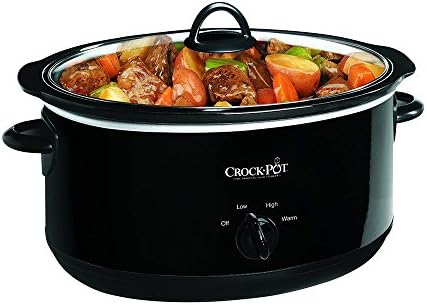 Oval Ceramic Crock-Pot 8 Quart Manual Slow Cooker – Black S10Q - Programmable Slow Cooker with Oval Ceramic Pot Detail