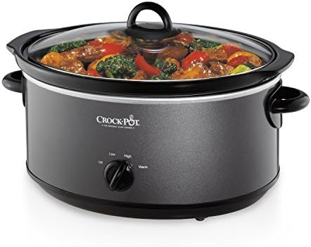 Programmable Crock-Pot 7 Quart Slow Cooker – Charcoal S09Q - Programmable Slow Cooker with Oval Ceramic Pot Detail