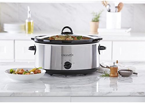 Oval Ceramic Crock-Pot 7 Quart Oval Manual Slow Cooker – Stainless Steel S29K - Digital Crock Pot Slow Cooker for Family Meals Detail