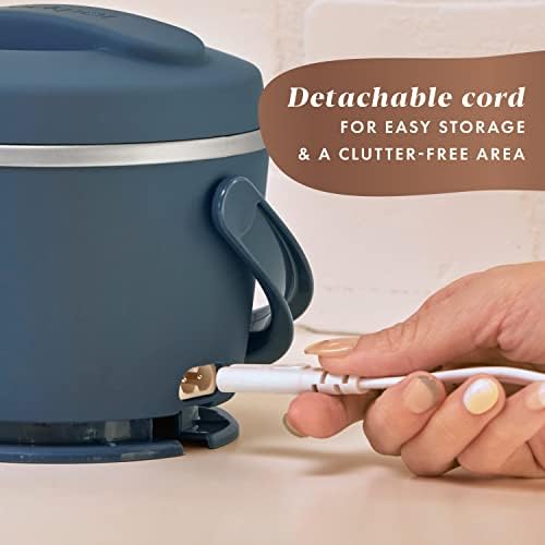 Mini Personal Crock-Pot Electric Lunch Box Food Warmer 20oz – Faded Blue S22V - Leak-Proof Heated Bento Box Lunch Warmer Detail