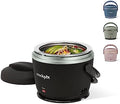 Portable Electric Crock-Pot Electric Lunch Box Food Warmer 20oz – Black S26G - Leak-Proof Heated Bento Box Lunch Warmer - Black Licorice