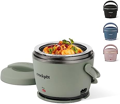 Leak-Proof Crock-Pot Portable Electric Lunch Box Food Warmer – Green S21D - Leak-Proof Heated Bento Box Lunch Warmer - Moonshine Green