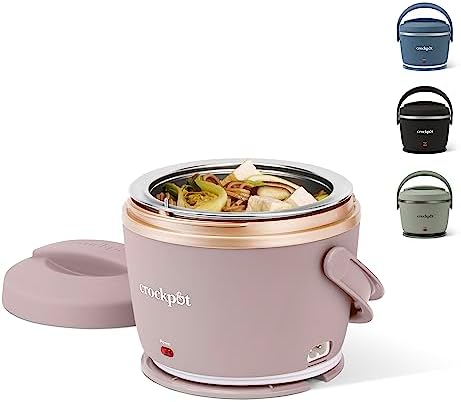 Mini Personal Crock-Pot Electric Lunch Box Food Warmer 20oz – Blush Pink S18G - Mini Personal Food Warmer for Healthy Meal Prep - Blush Pink