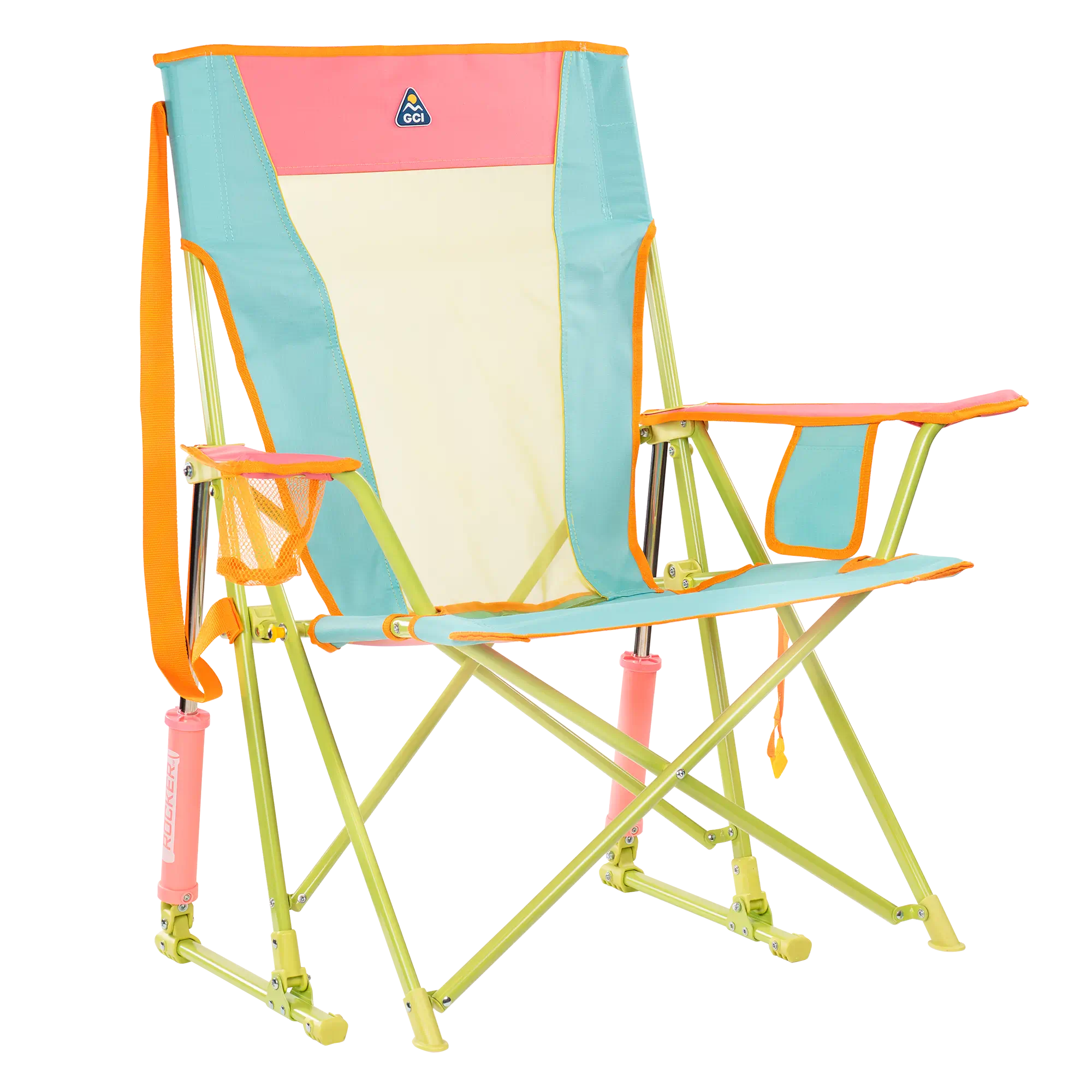 Smooth Motion Comfort Pro Rocker - Choice 375 - Patented Spring-Action Rocking Chair for Camping - Sweet Tea