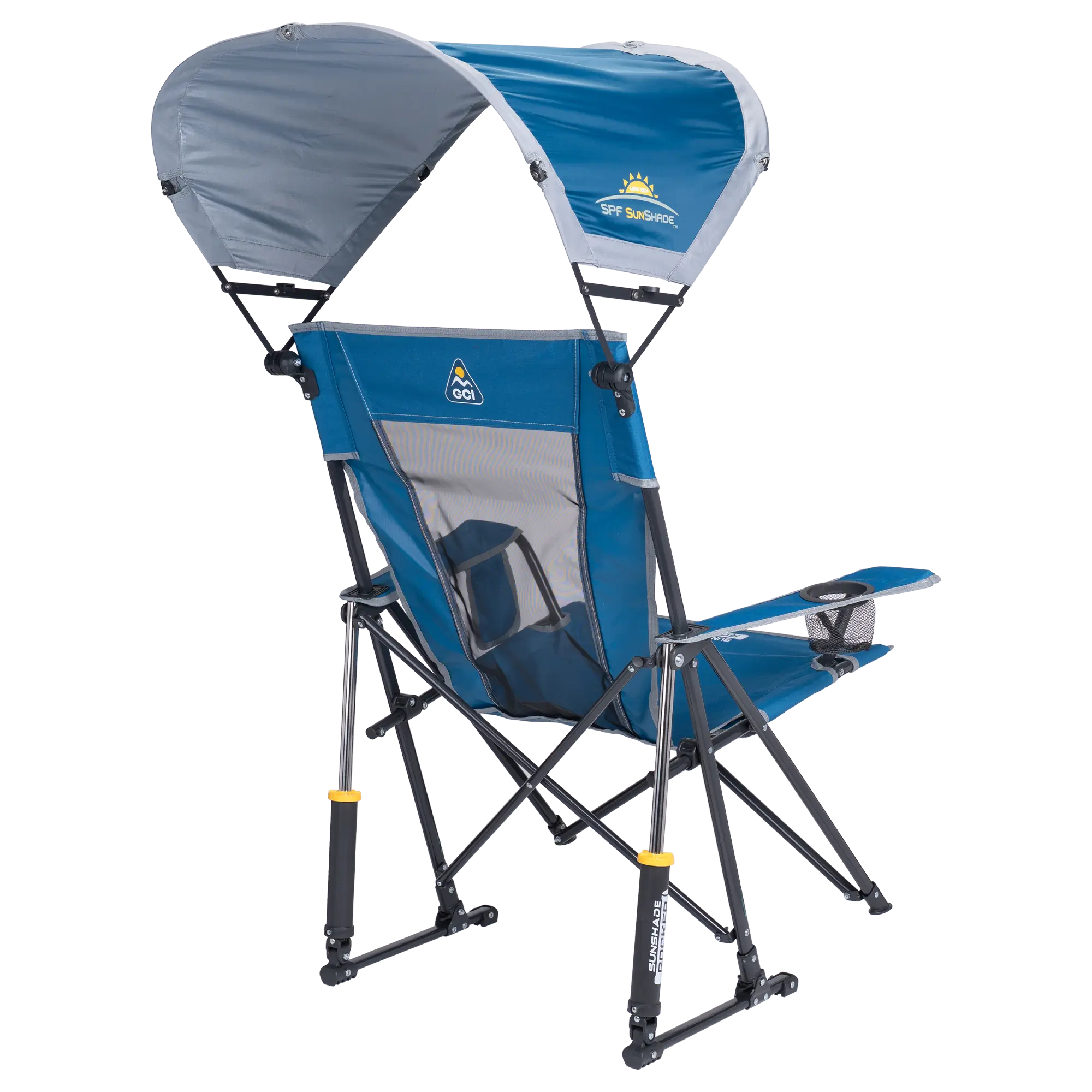 Luxury Camp SunShade Rocker - Choice 550 - Freestyle Rocker Portable Outdoor Folding Chair Detail