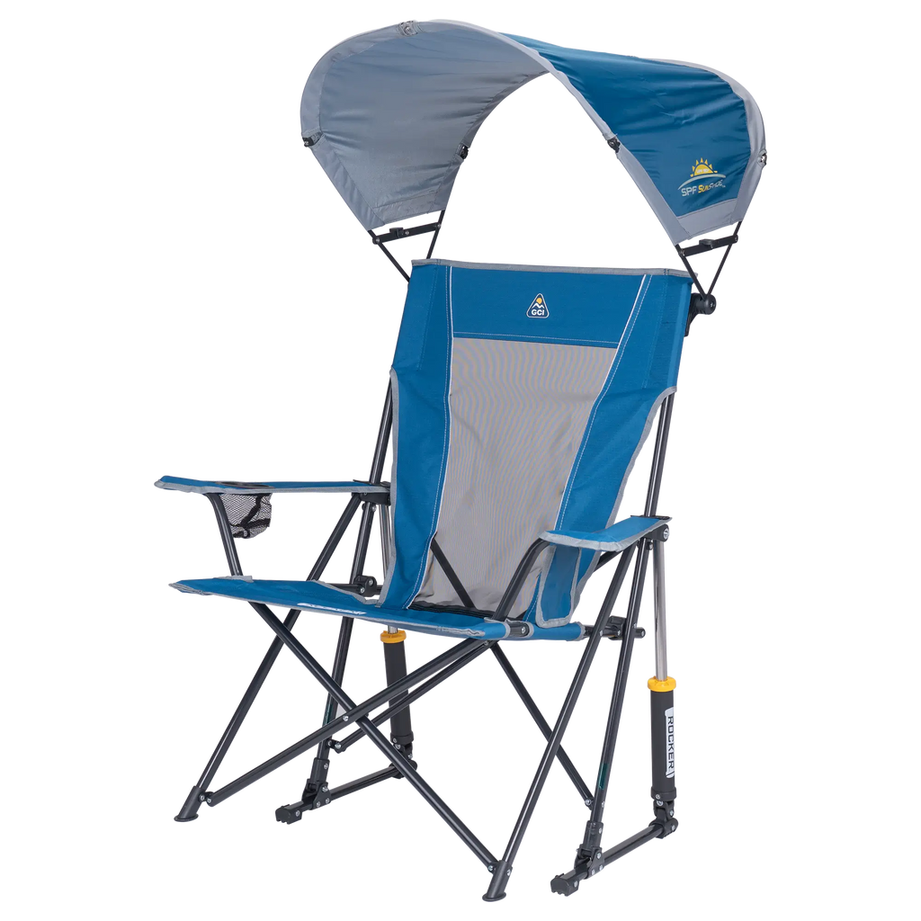 Luxury Camp SunShade Rocker - Choice 550 - Freestyle Rocker Portable Outdoor Folding Chair Detail