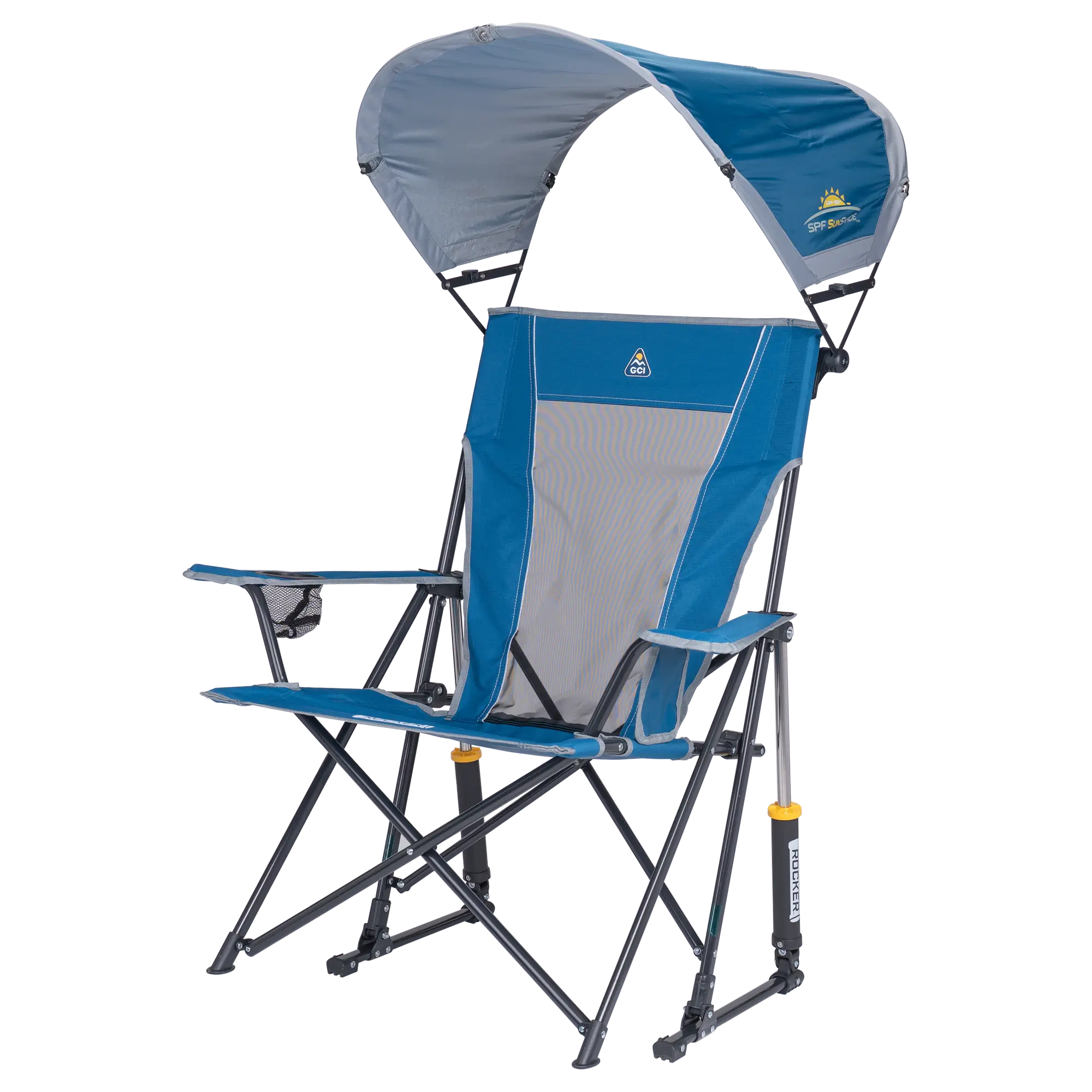 Luxury Camp SunShade Rocker - Choice 550 - Freestyle Rocker Portable Outdoor Folding Chair Detail