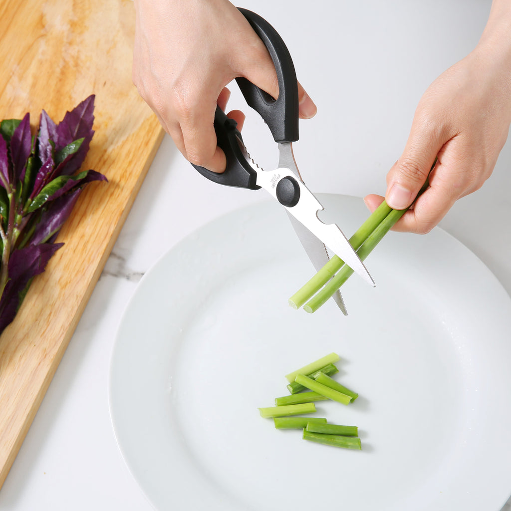 Time-Saving Stainless Steel Multi-Purpose Kitchen Shears with Grip 1 Each - Innovative Kitchen Helper for Modern Cooking Detail