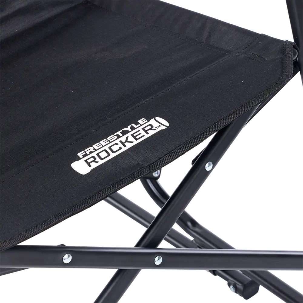 Premium All-Weather Freestyle Rocker Elite - Choice 460 - Heavy-Duty Kickback Rocker with Beverage Holder Detail