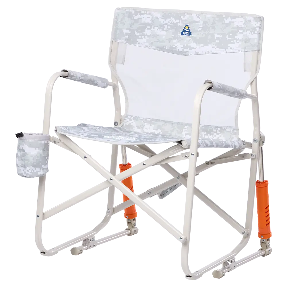 Premium All-Weather Freestyle Rocker Elite - Choice 460 - Heavy-Duty Kickback Rocker with Beverage Holder Detail