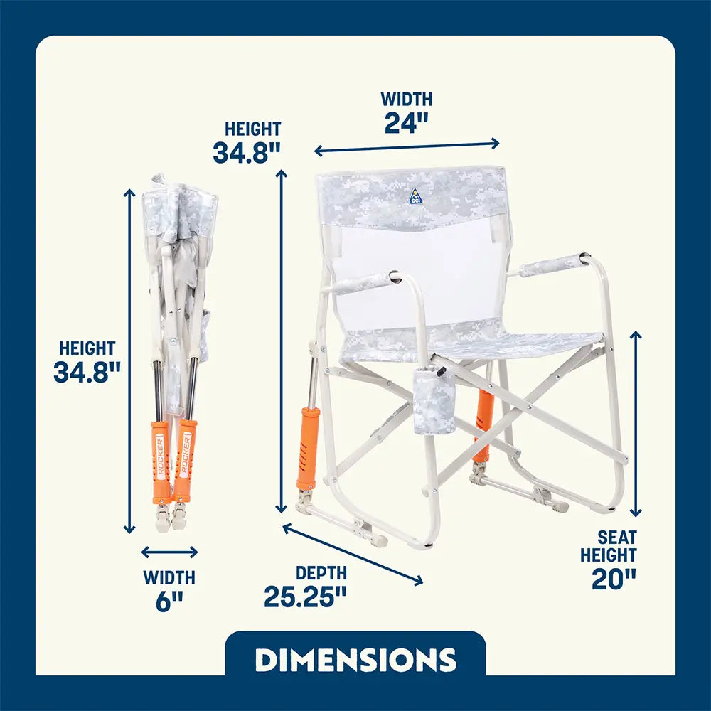 Premium All-Weather Freestyle Rocker Elite - Choice 460 - Heavy-Duty Kickback Rocker with Beverage Holder Detail