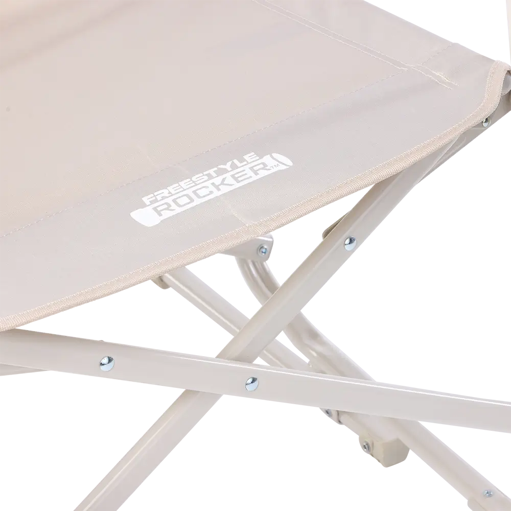 Premium All-Weather Freestyle Rocker Elite - Choice 460 - Heavy-Duty Kickback Rocker with Beverage Holder Detail