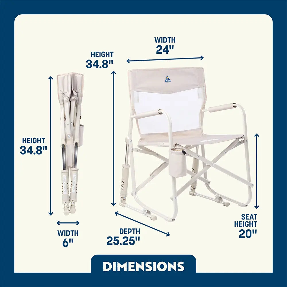 Premium All-Weather Freestyle Rocker Elite - Choice 460 - Heavy-Duty Kickback Rocker with Beverage Holder Detail