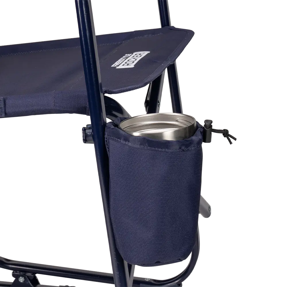 Premium All-Weather Freestyle Rocker Elite - Choice 460 - Heavy-Duty Kickback Rocker with Beverage Holder Detail