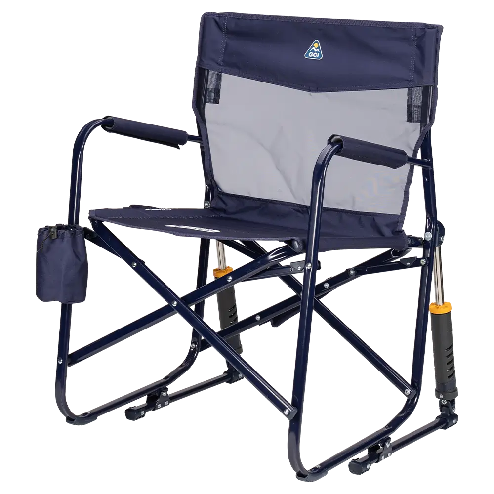 Premium All-Weather Freestyle Rocker Elite - Choice 460 - Heavy-Duty Kickback Rocker with Beverage Holder Detail