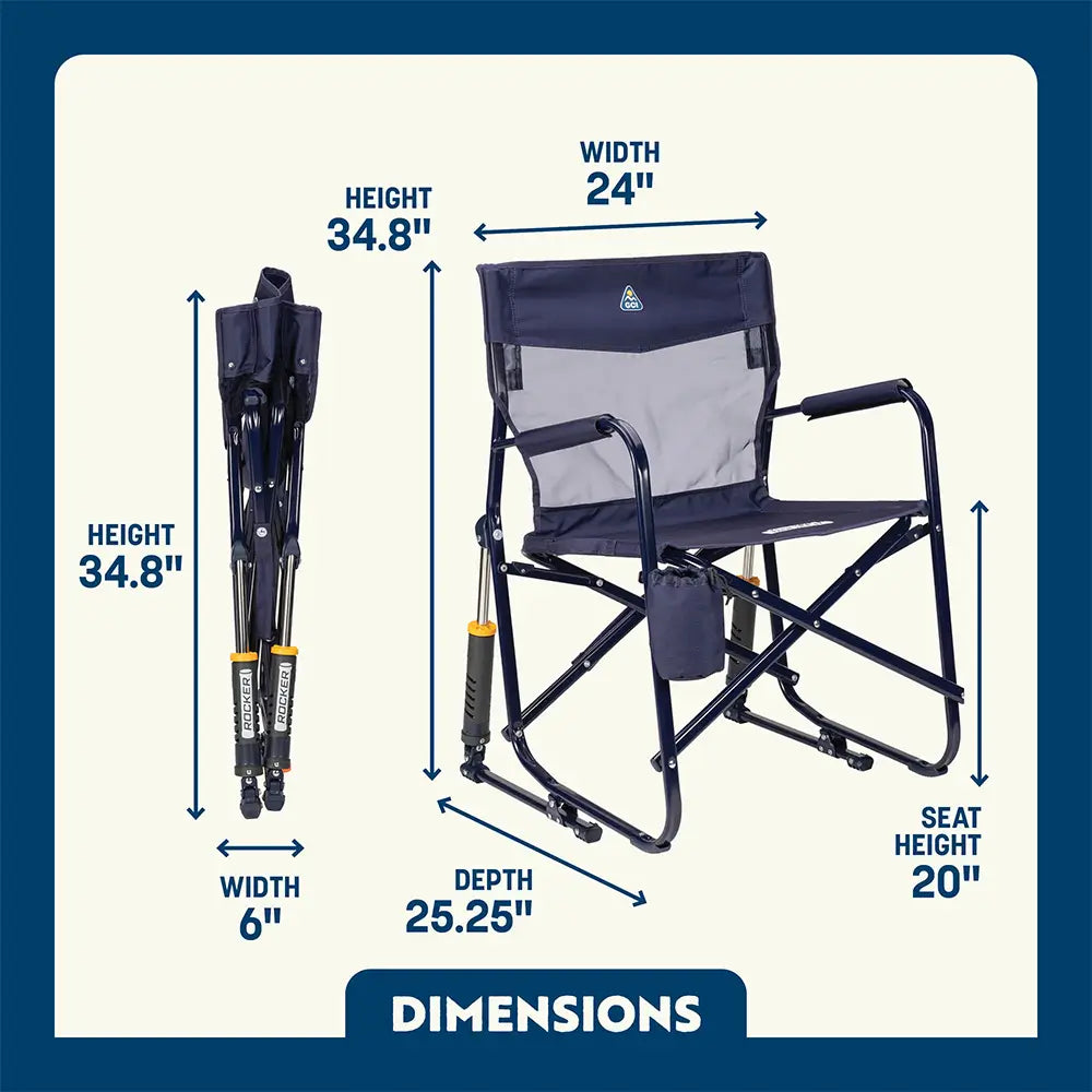 Premium All-Weather Freestyle Rocker Elite - Choice 460 - Heavy-Duty Kickback Rocker with Beverage Holder Detail