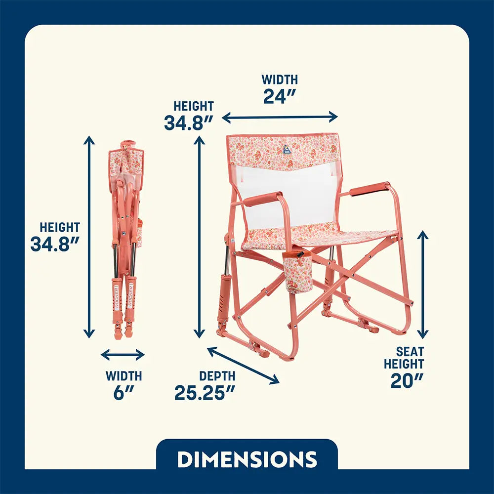 Premium All-Weather Freestyle Rocker Elite - Choice 460 - Heavy-Duty Kickback Rocker with Beverage Holder Detail