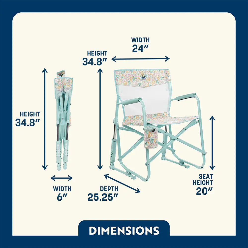 Premium All-Weather Freestyle Rocker Elite - Choice 460 - Heavy-Duty Kickback Rocker with Beverage Holder Detail