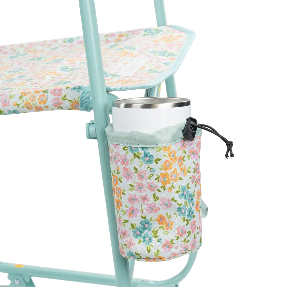 Premium All-Weather Freestyle Rocker Elite - Choice 460 - Heavy-Duty Kickback Rocker with Beverage Holder Detail