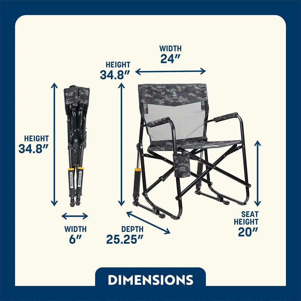 Premium All-Weather Freestyle Rocker Elite - Choice 460 - Heavy-Duty Kickback Rocker with Beverage Holder Detail