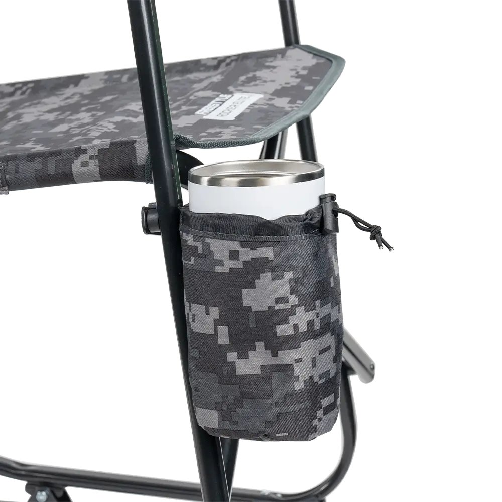 Premium All-Weather Freestyle Rocker Elite - Choice 460 - Heavy-Duty Kickback Rocker with Beverage Holder Detail